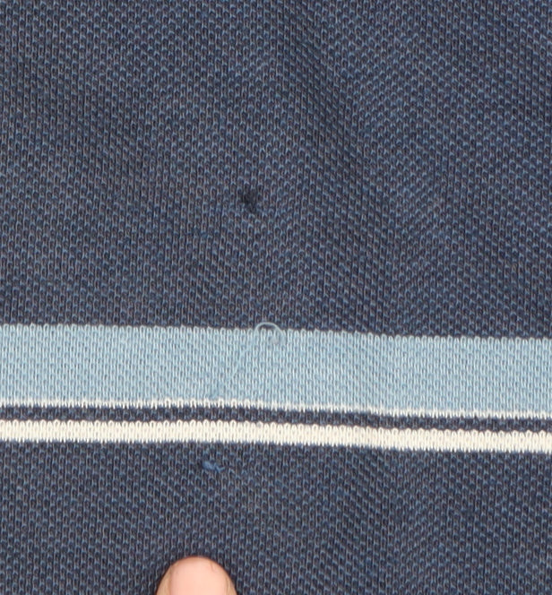 Greygoose Men's Blue 2XL Striped Short Sleeve Polo