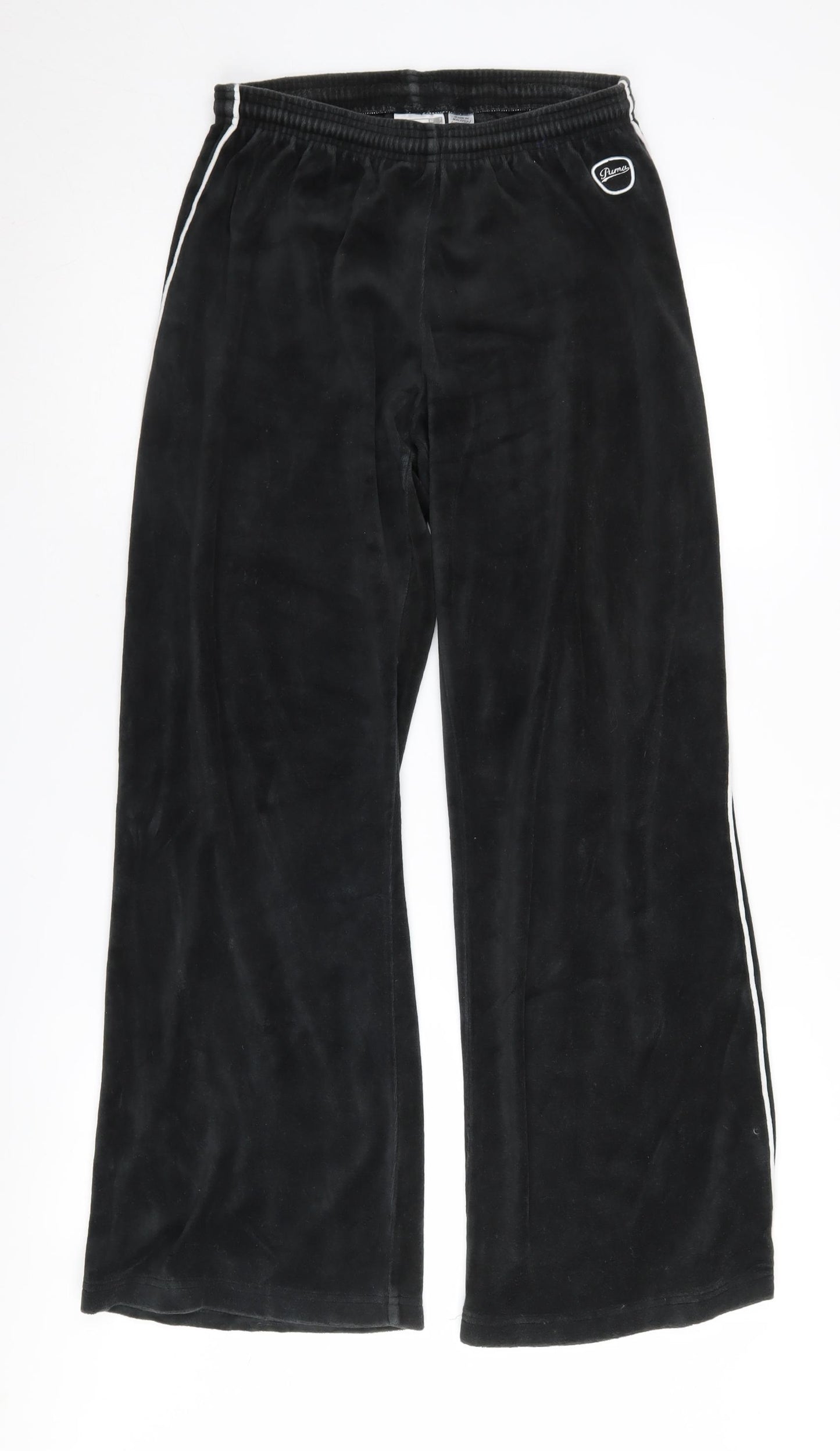 Puma Women's Black Wide-Leg Trousers Size 10