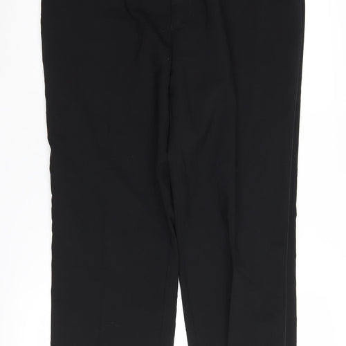 Moss Bros Men's Black Wool Trousers Size 36