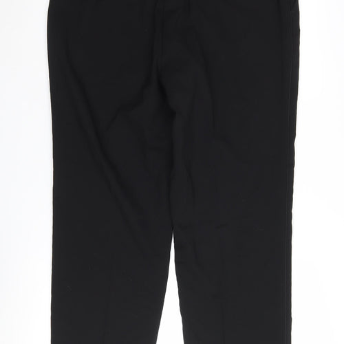 Moss Bros Men's Black Wool Trousers Size 36