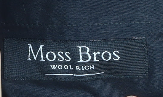 Moss Bros Men's Black Wool Trousers Size 36