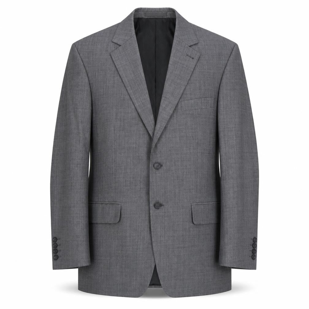 Front view of Jeff Banks Men's Grey Wool Blazer 40 Regular