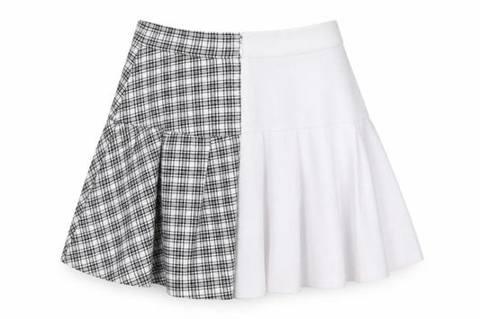 Front view of Social Tourist Women's XS Multicoloured Mini Skirt