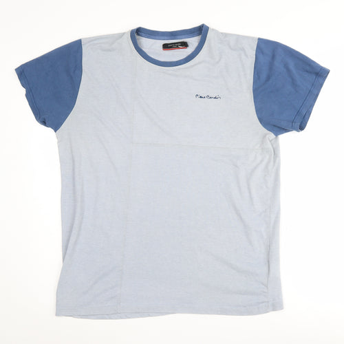 Pierre Cardin Men's Blue Colourblock T-Shirt L Size