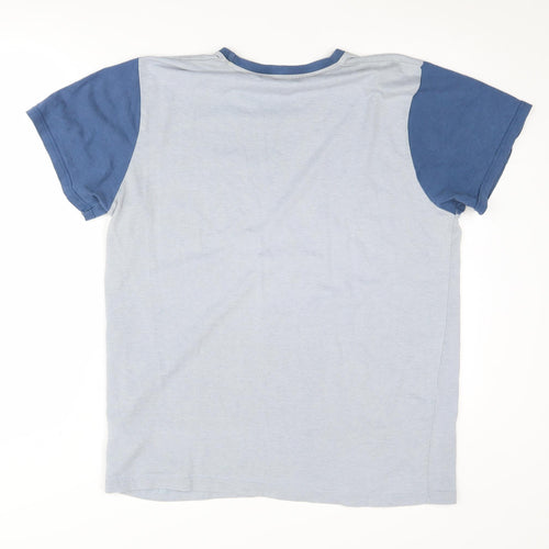 Pierre Cardin Men's Blue Colourblock T-Shirt L Size