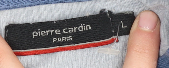 Pierre Cardin Men's Blue Colourblock T-Shirt L Size