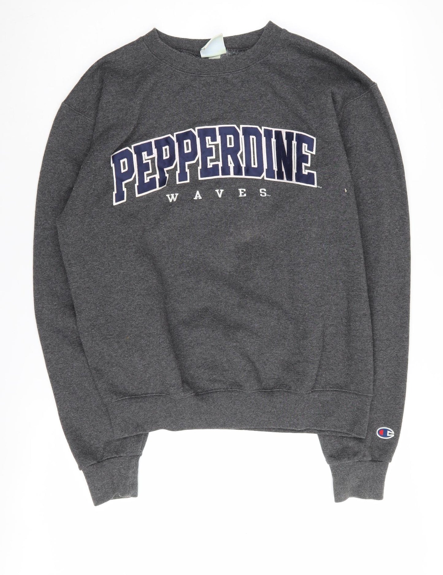 Champion Men's Grey College Sweatshirt Logo Pullover Size S