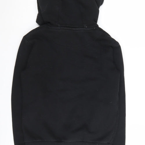 Farah Boys Black Pullover Hoodie, Size 10-11, Logo Accent