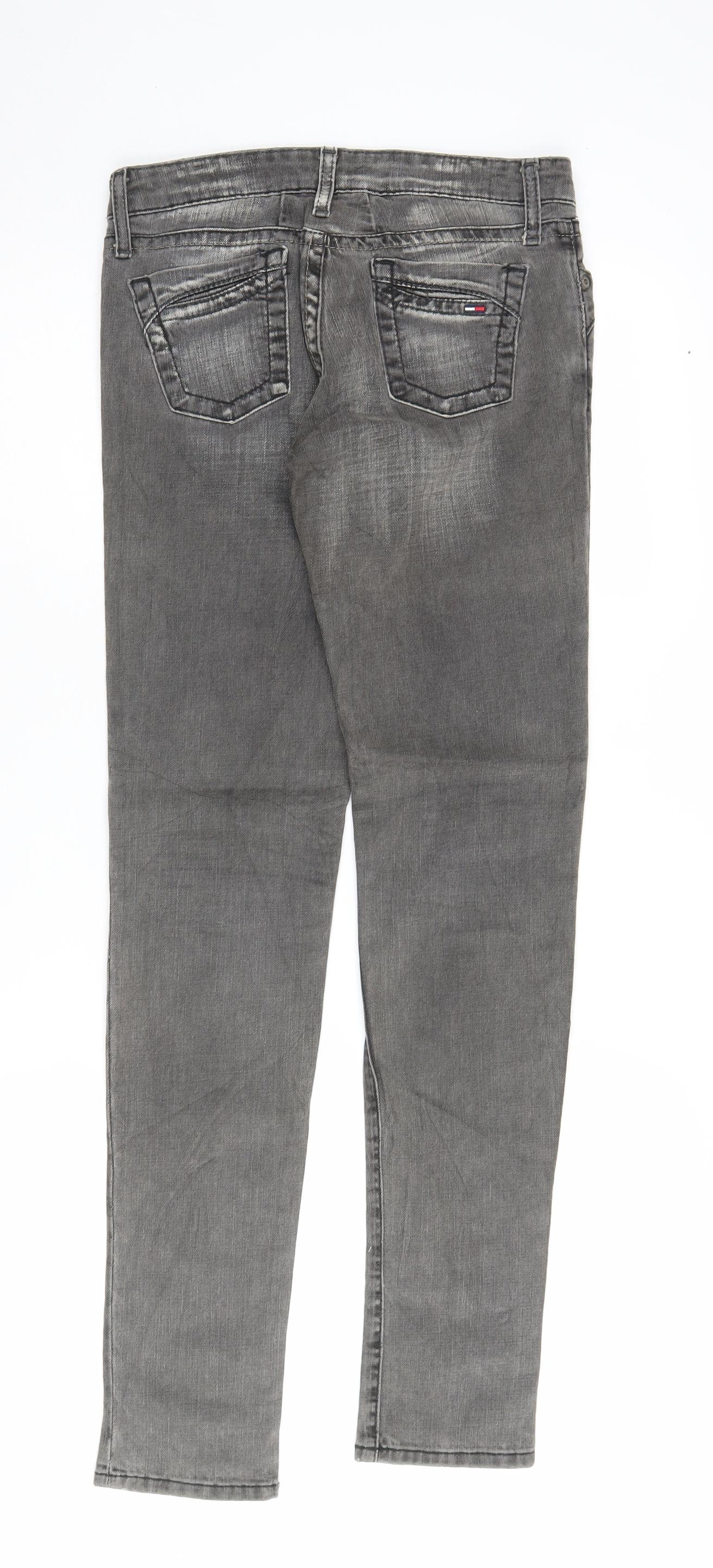 Tommy Hilfiger Men's Grey Straight Jeans, Size 26