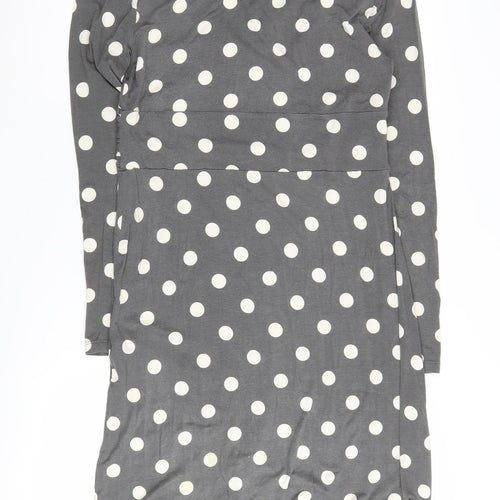 Joules Women's Grey Polka Dot Dress, Size L