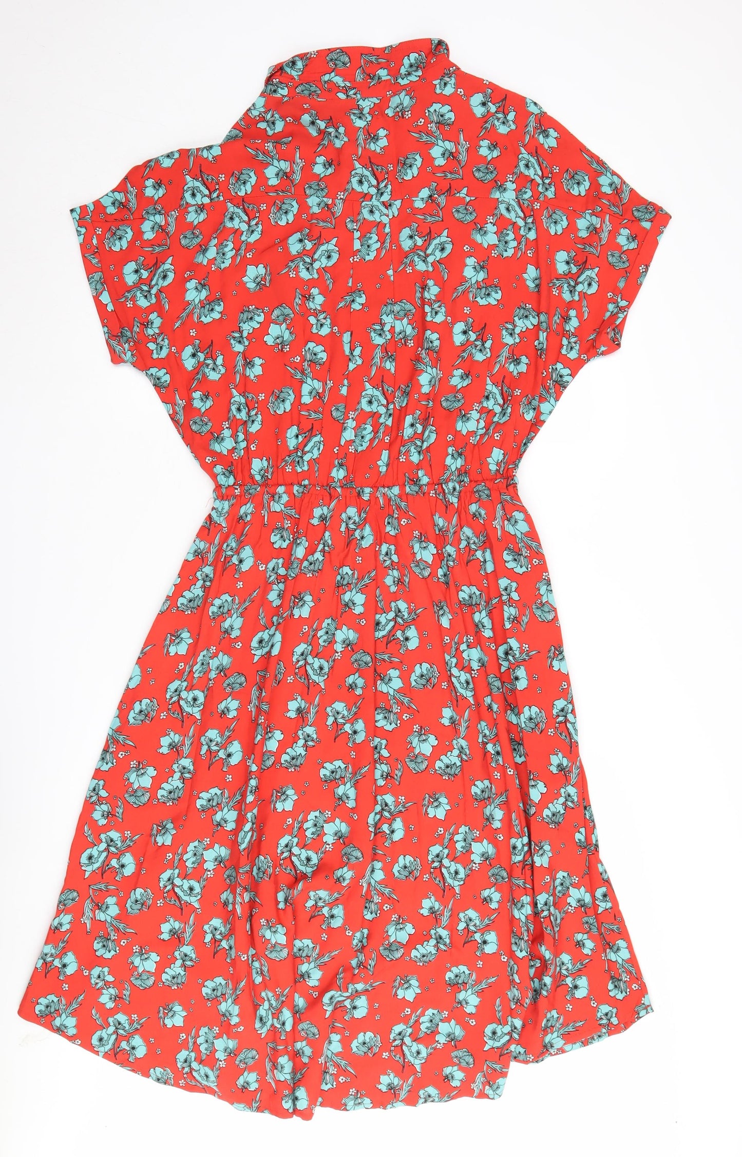 Hush Women's Red Floral Shirt Dress Size 14