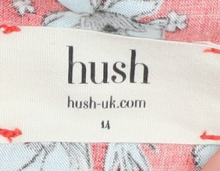 Hush Women's Red Floral Shirt Dress Size 14