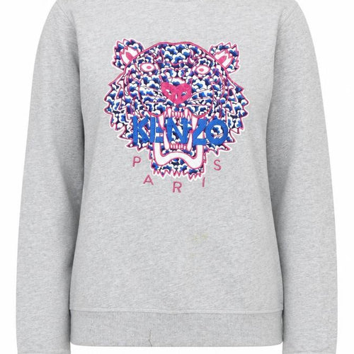 Kenzo Girls Grey Animal Sweatshirt, Size 16 Years, Embroidered