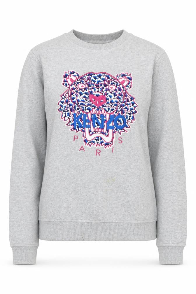 Kenzo Girls Grey Animal Sweatshirt, Size 16 Years, Embroidered