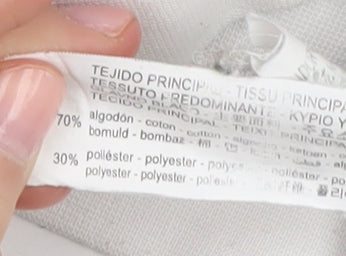 Kappa Boys White Hoodie, Logo Accent, Size 9 Years