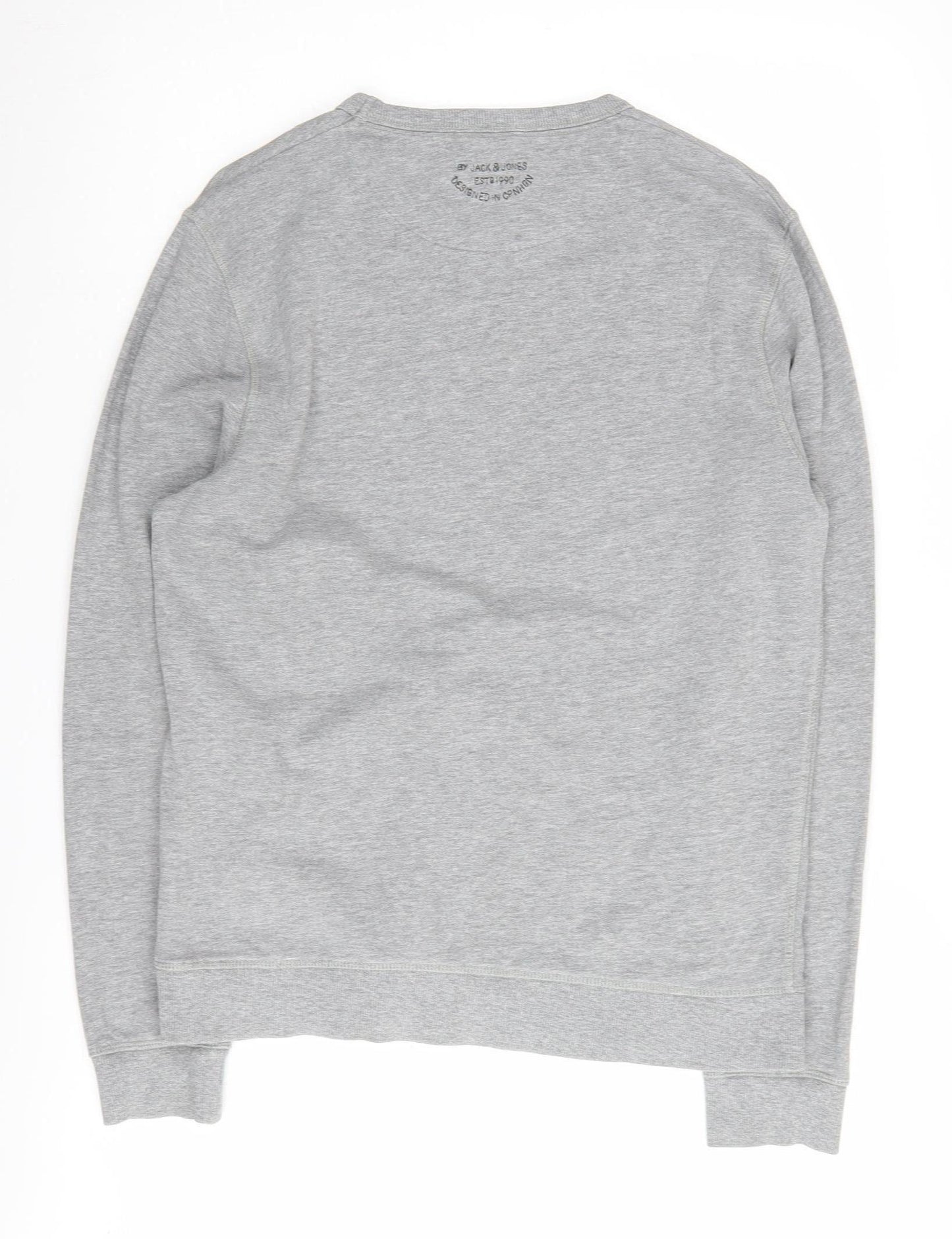 Jack & Jones Men's Grey Crew Neck Logo Sweatshirt S