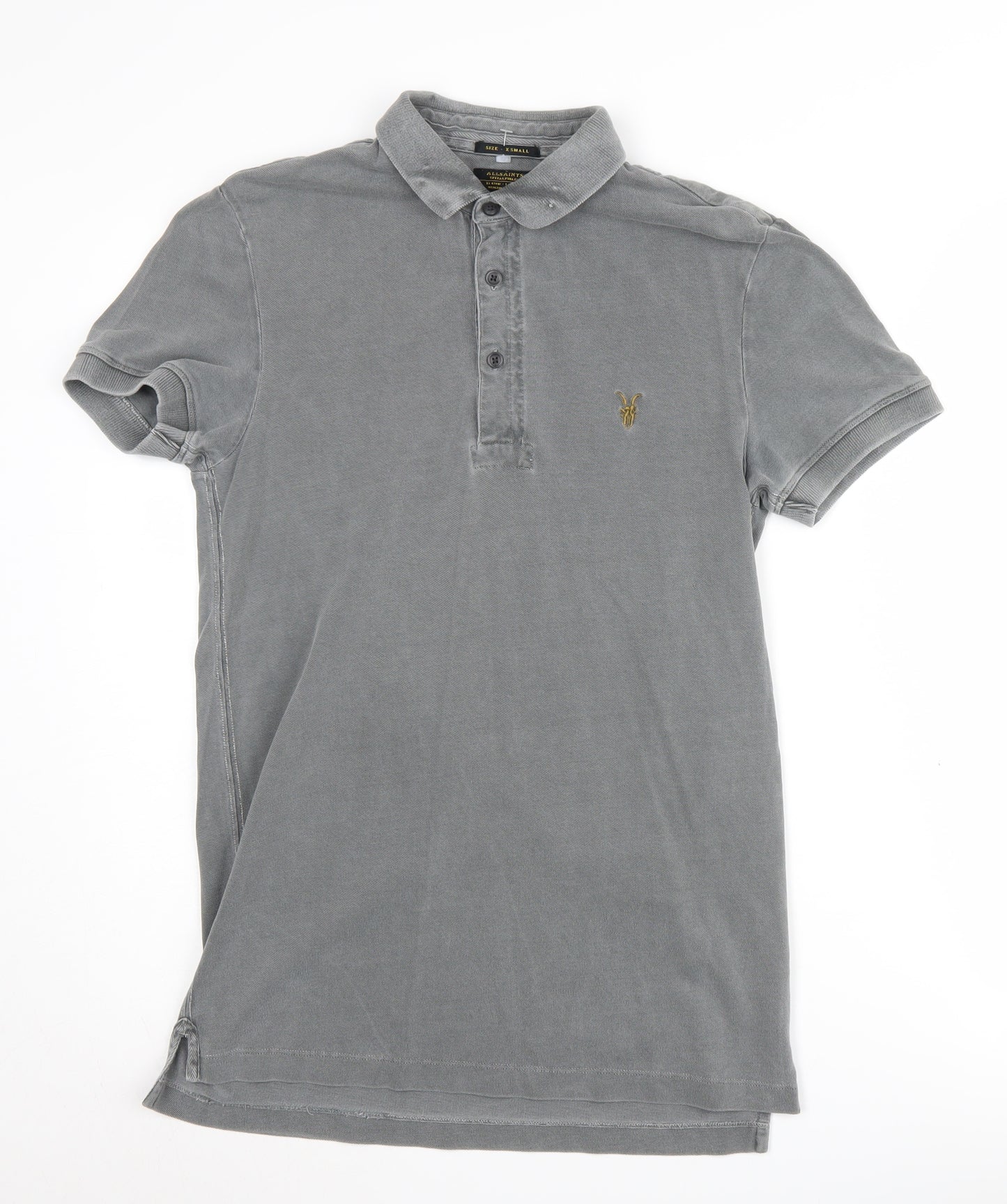 AllSaints Men's XS Grey Polo Shirt