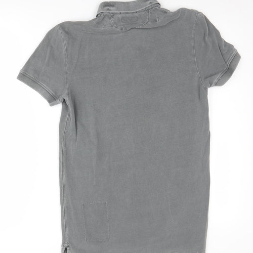 AllSaints Men's XS Grey Polo Shirt