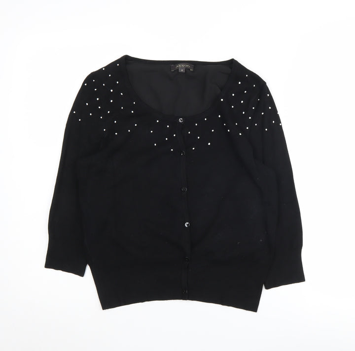 Alexon Women's Black S Cardigan with Embellishments