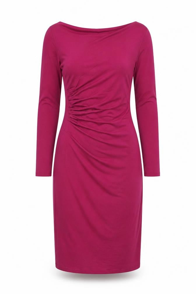 Front view of Boden Women's Pink Sheath Dress, size 12