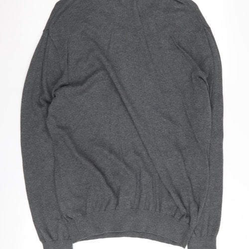 Jeff Banks Men's Grey V-Neck Pullover Jumper M
