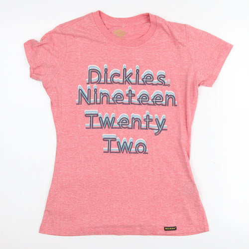 Dickies Women's Pink Retro T-Shirt, Size M, Casual Wear