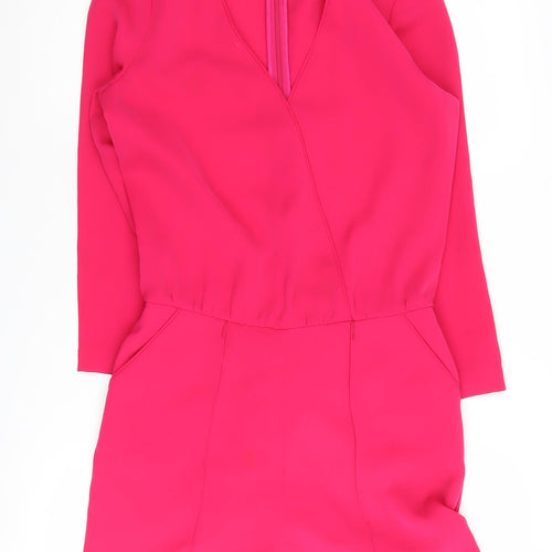 Ted Baker Women's Pink Playsuit - Size 2, Long Sleeve