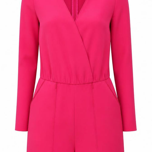 Ted Baker Women's Pink Playsuit - Size 2, Long Sleeve