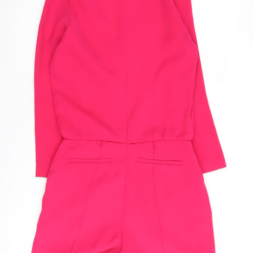 Ted Baker Women's Pink Playsuit - Size 2, Long Sleeve