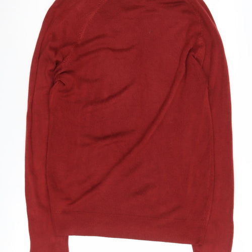 Guise Men's Red V-Neck Pullover Jumper Size S