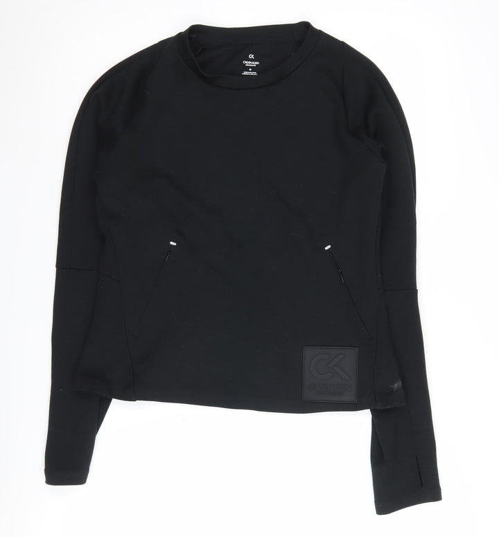 Calvin Klein Women's Black Pullover Sweatshirt M