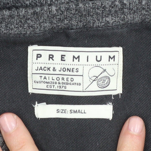 Jack & Jones Men's Grey Small Pullover Jumper