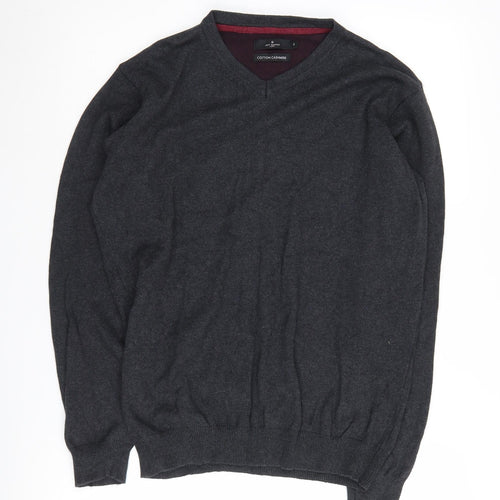 Jeff Banks Men's Black S Cotton Cashmere Pullover Jumper