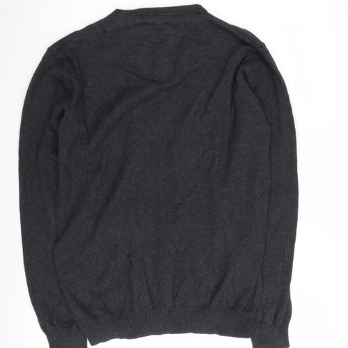 Jeff Banks Men's Black S Cotton Cashmere Pullover Jumper