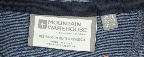 Mountain Warehouse Women's Blue Pullover Sweatshirt, Size 12