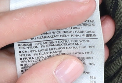 Banana Republic Women's Green Striped Skirt M