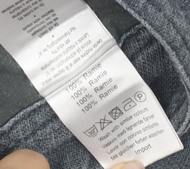 ICHI Women's Grey A-Line Knee Length Skirt M