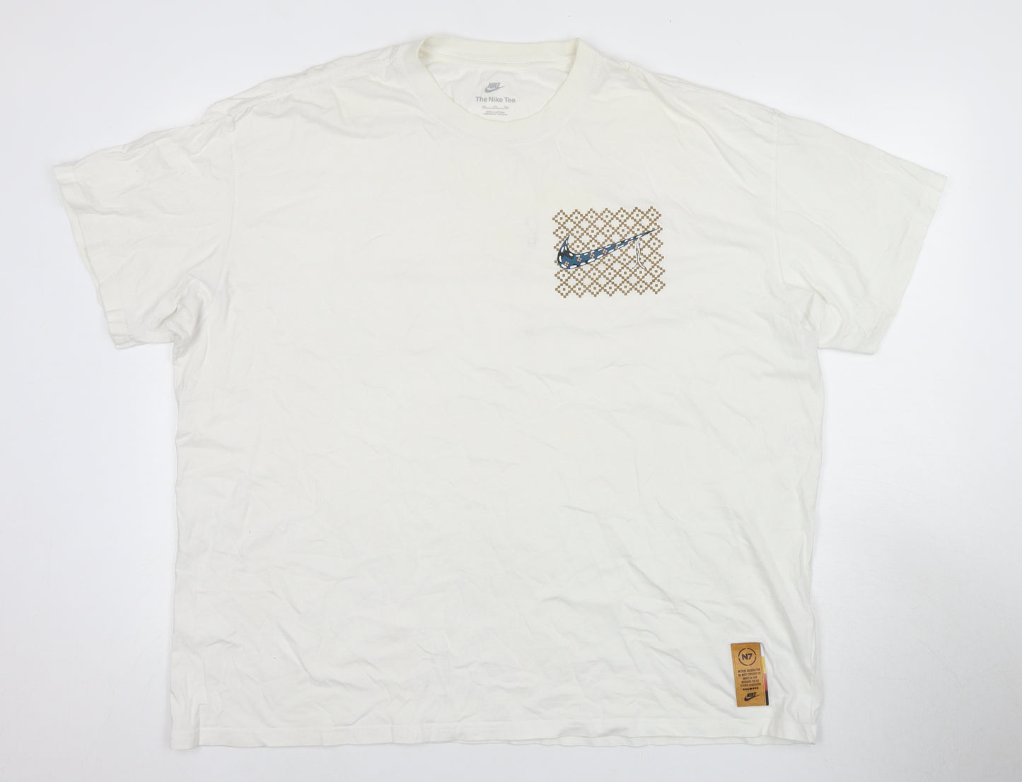 Nike Men's White XXL T-Shirt with Logo