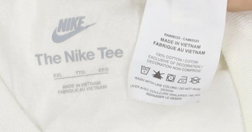 Nike Men's White XXL T-Shirt with Logo