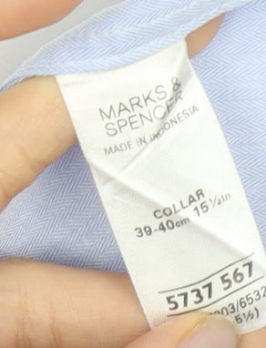 Marks and Spencer Men's Blue Formal Dress Shirt