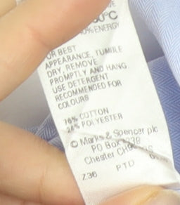 Marks and Spencer Men's Blue Formal Dress Shirt