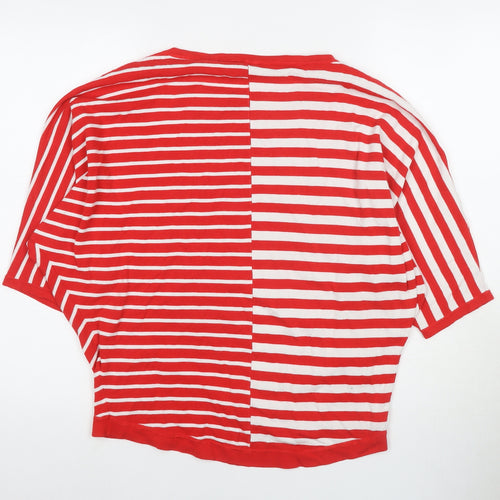Phase Eight Women's Red Striped T-Shirt, M, 3/4 Sleeve