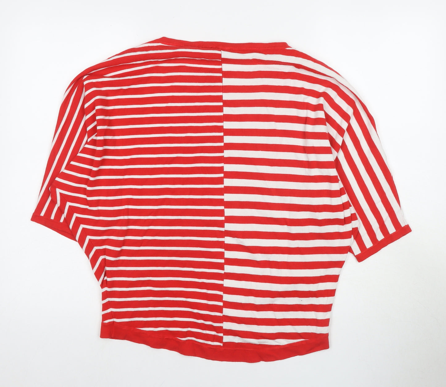 Phase Eight Women's Red Striped T-Shirt, M, 3/4 Sleeve