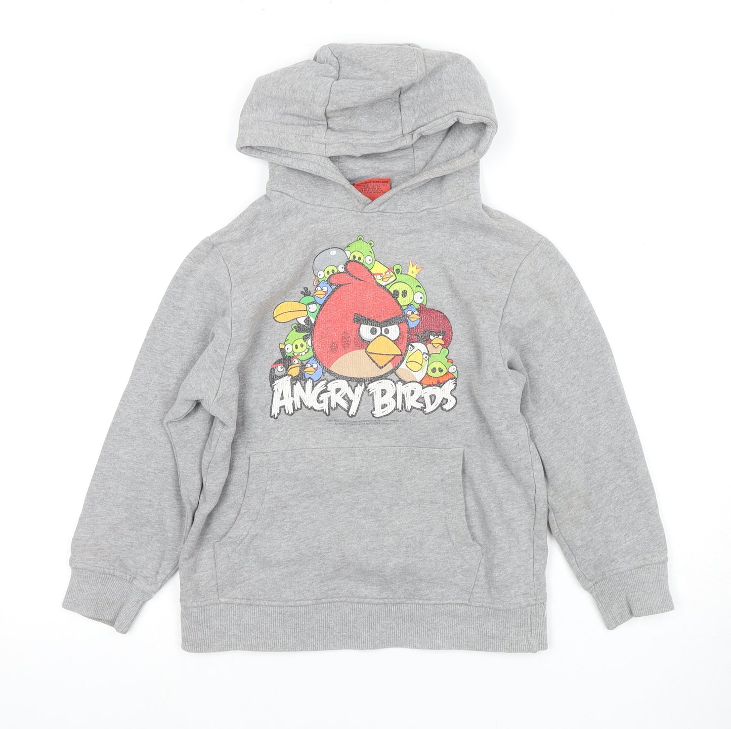 Next Boys Grey Angry Birds Pullover Hoodie 7 Years