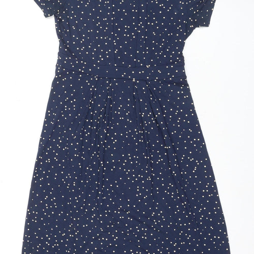J.Crew Women's Blue Fit & Flare Dress Size 10