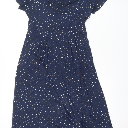 J.Crew Women's Blue Fit & Flare Dress Size 10