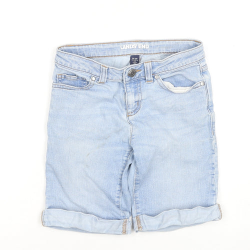 Lands' End Boys Blue Denim Bermuda Shorts 8-9 Years