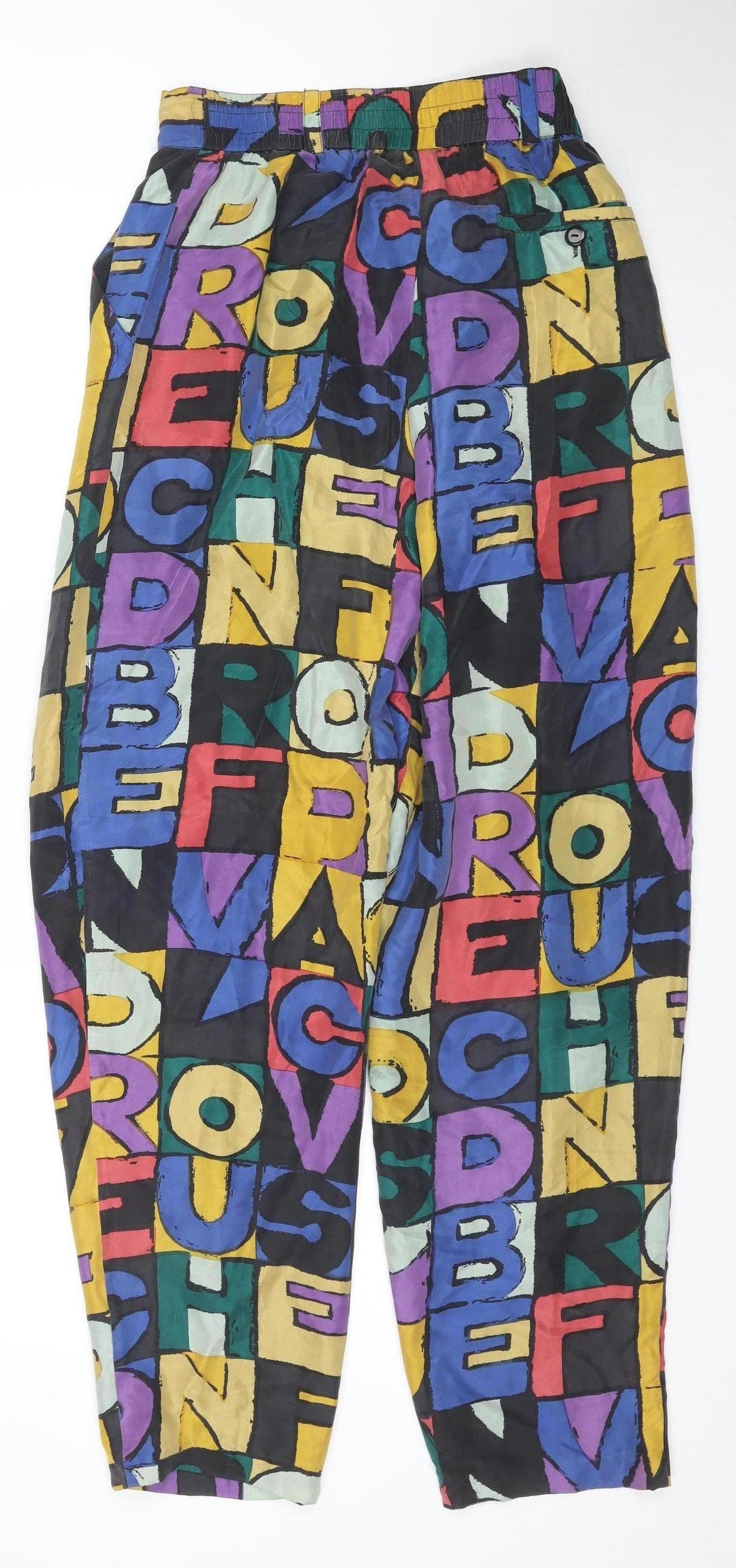 Dennise Women's Multicoloured Silk Jogger Trousers M