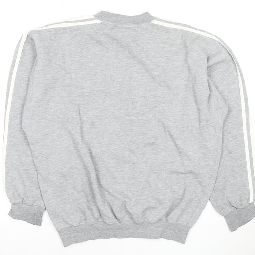Adidas Unisex Grey Logo Sweatshirt, Size 12, Long Sleeve