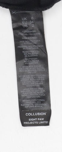 Collusion Women's Black Bodycon Midi Dress Size 6